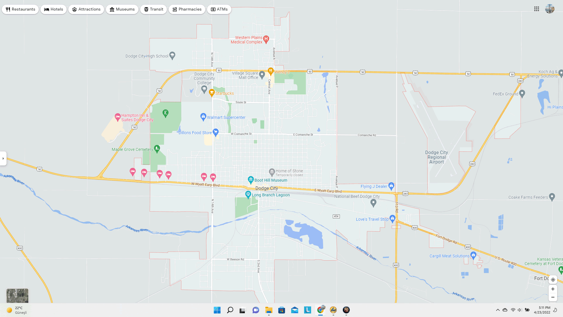 Dodge City map